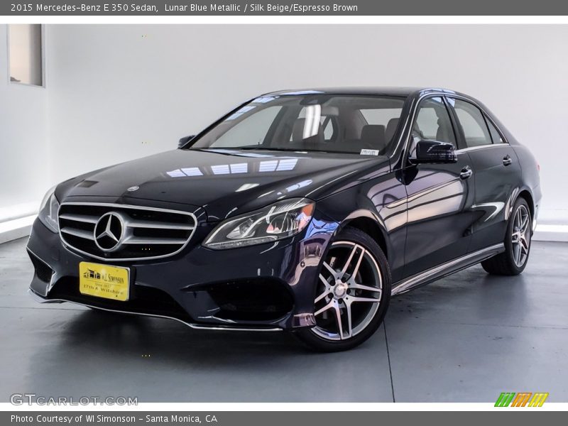 Lunar Blue Metallic / Silk Beige/Espresso Brown 2015 Mercedes-Benz E 350 Sedan