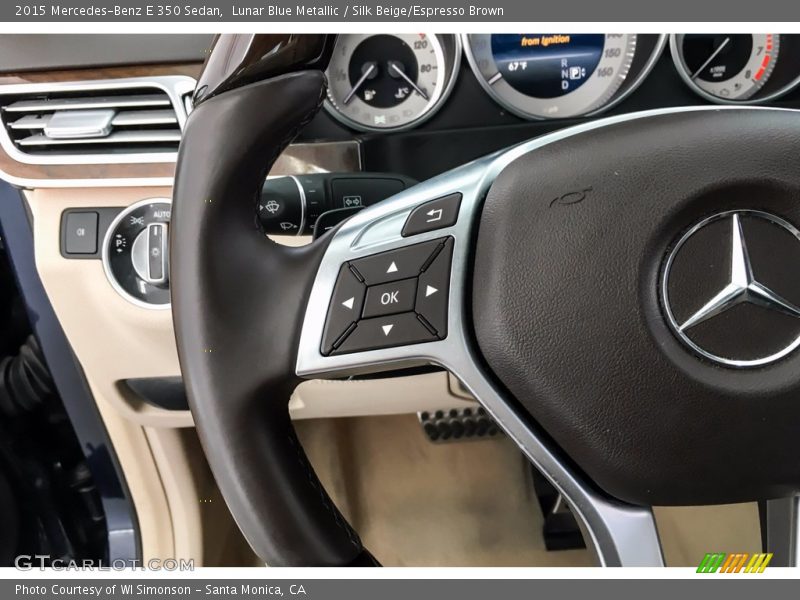Lunar Blue Metallic / Silk Beige/Espresso Brown 2015 Mercedes-Benz E 350 Sedan