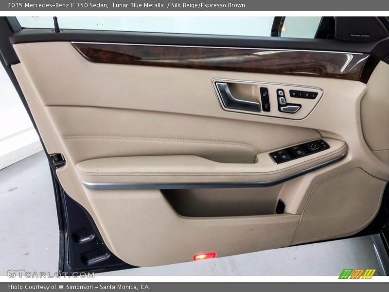 Lunar Blue Metallic / Silk Beige/Espresso Brown 2015 Mercedes-Benz E 350 Sedan