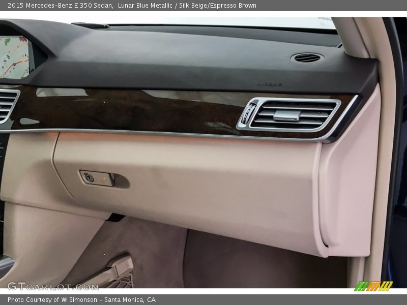 Lunar Blue Metallic / Silk Beige/Espresso Brown 2015 Mercedes-Benz E 350 Sedan