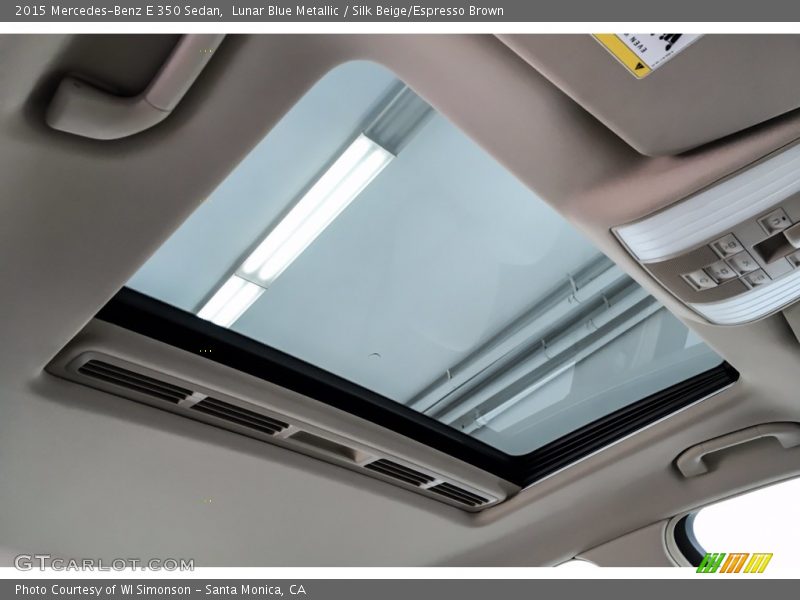 Lunar Blue Metallic / Silk Beige/Espresso Brown 2015 Mercedes-Benz E 350 Sedan