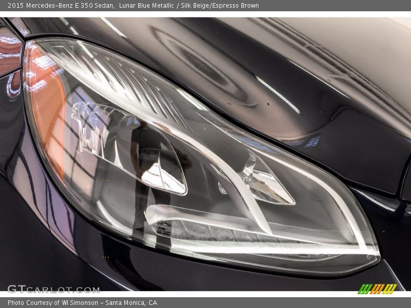 Lunar Blue Metallic / Silk Beige/Espresso Brown 2015 Mercedes-Benz E 350 Sedan