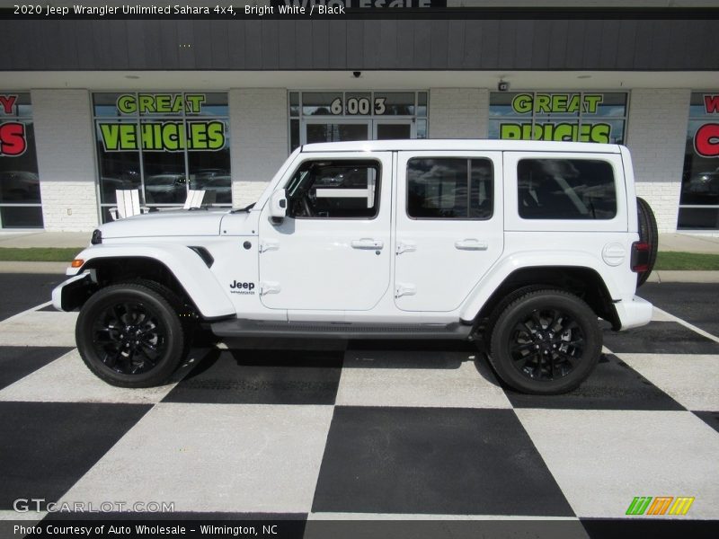 Bright White / Black 2020 Jeep Wrangler Unlimited Sahara 4x4