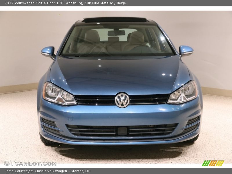 Silk Blue Metallic / Beige 2017 Volkswagen Golf 4 Door 1.8T Wolfsburg