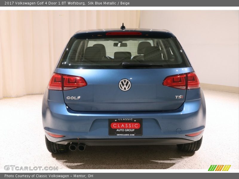 Silk Blue Metallic / Beige 2017 Volkswagen Golf 4 Door 1.8T Wolfsburg