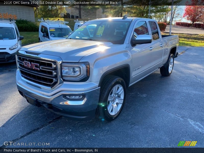 Quicksilver Metallic / Jet Black 2016 GMC Sierra 1500 SLE Double Cab 4WD
