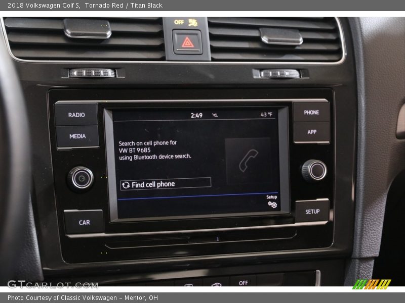 Tornado Red / Titan Black 2018 Volkswagen Golf S