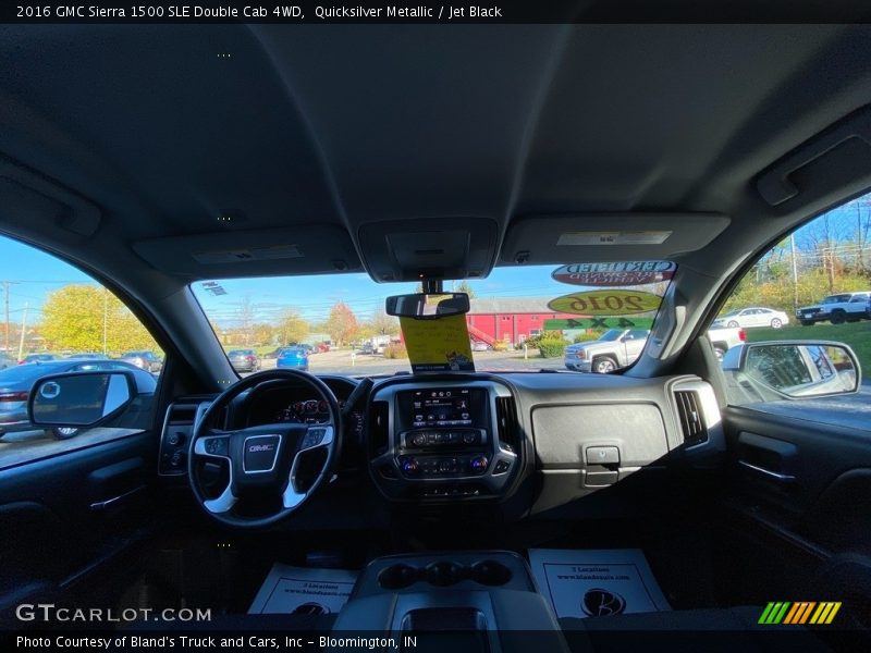 Quicksilver Metallic / Jet Black 2016 GMC Sierra 1500 SLE Double Cab 4WD