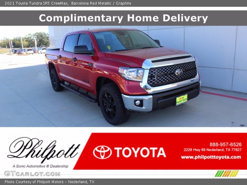 Barcelona Red Metallic / Graphite 2021 Toyota Tundra SR5 CrewMax