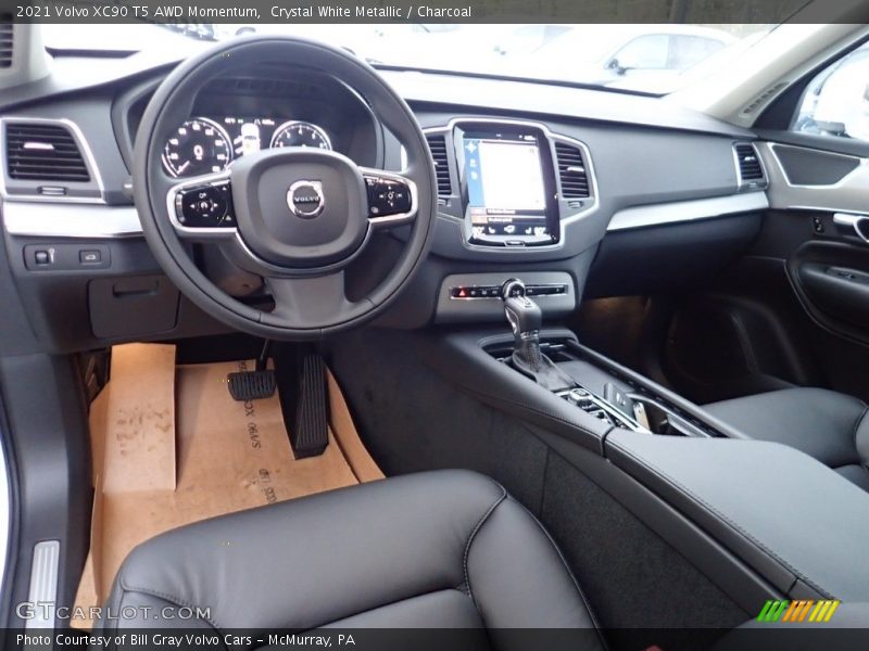 Crystal White Metallic / Charcoal 2021 Volvo XC90 T5 AWD Momentum