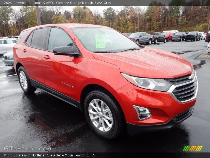 Cayenne Orange Metallic / Ash Gray 2020 Chevrolet Equinox LS AWD