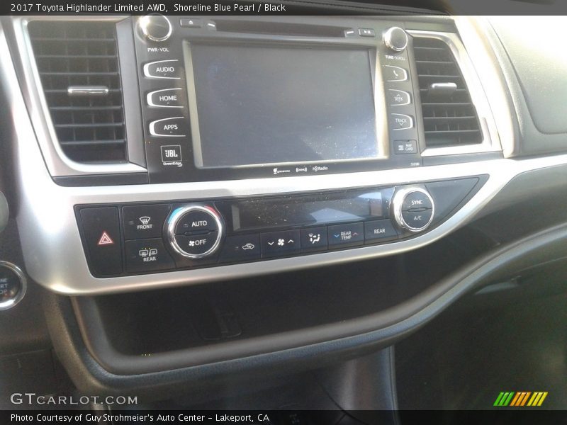 Shoreline Blue Pearl / Black 2017 Toyota Highlander Limited AWD