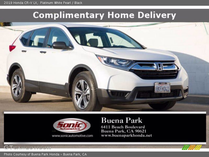 Platinum White Pearl / Black 2019 Honda CR-V LX