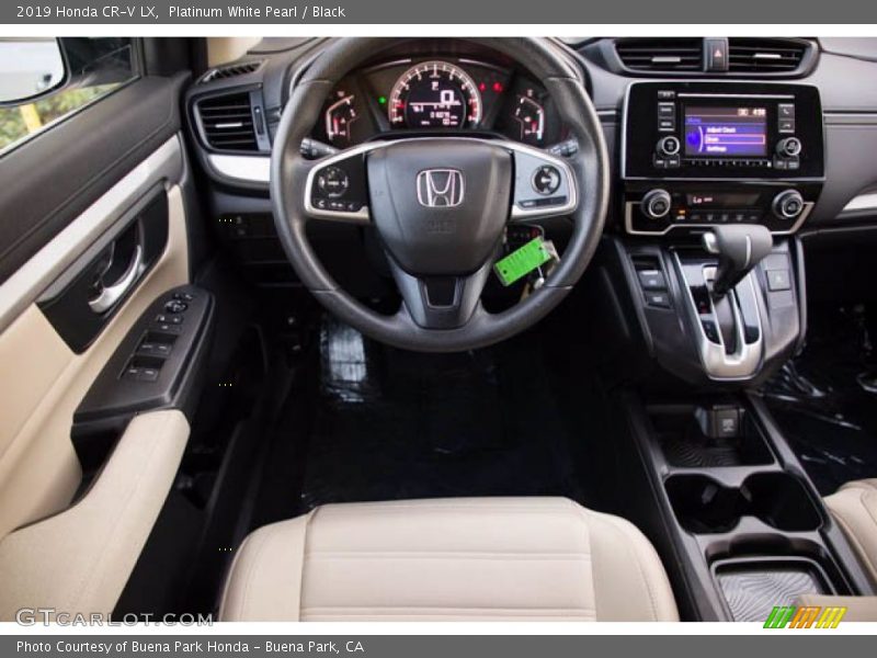 Platinum White Pearl / Black 2019 Honda CR-V LX