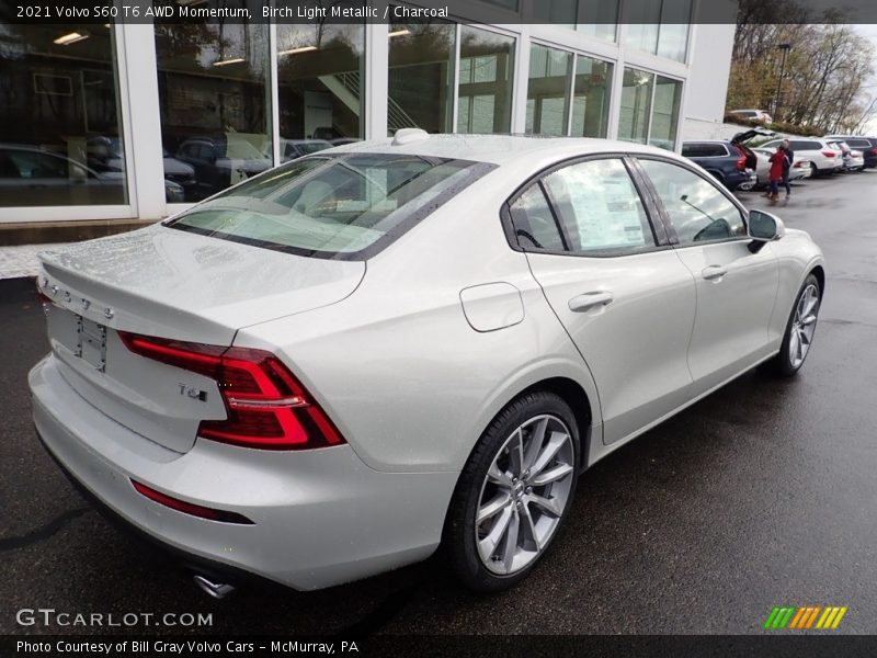 Birch Light Metallic / Charcoal 2021 Volvo S60 T6 AWD Momentum