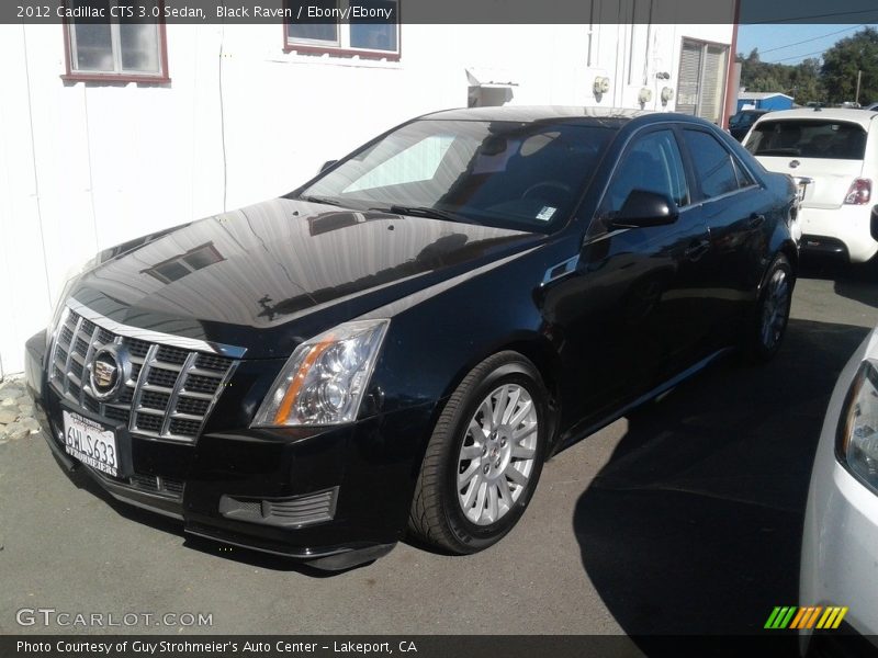 Black Raven / Ebony/Ebony 2012 Cadillac CTS 3.0 Sedan