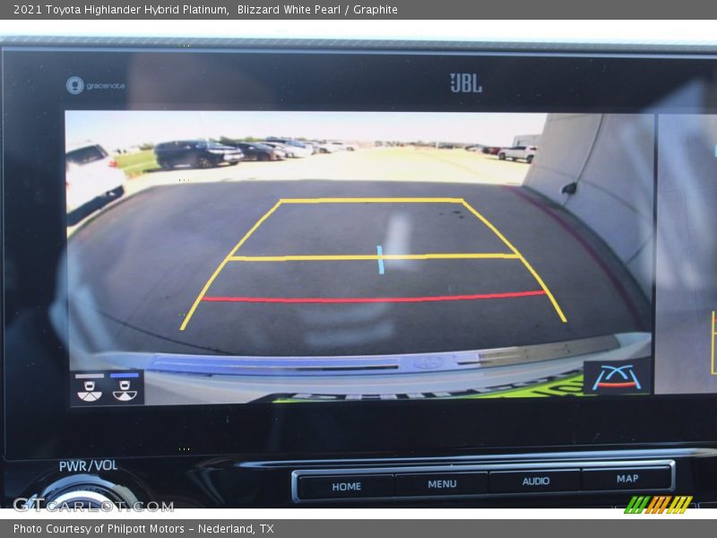Blizzard White Pearl / Graphite 2021 Toyota Highlander Hybrid Platinum