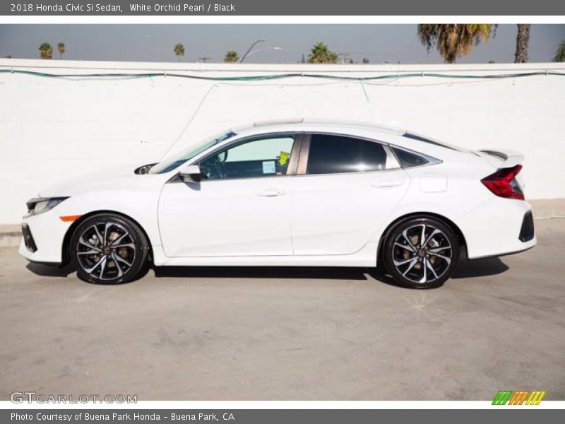 White Orchid Pearl / Black 2018 Honda Civic Si Sedan