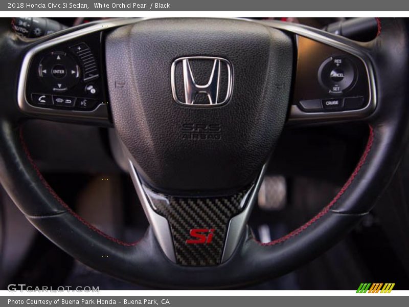 White Orchid Pearl / Black 2018 Honda Civic Si Sedan
