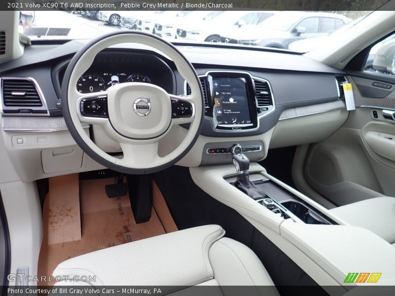  2021 XC90 T6 AWD Inscription Blonde/Charcoal Interior