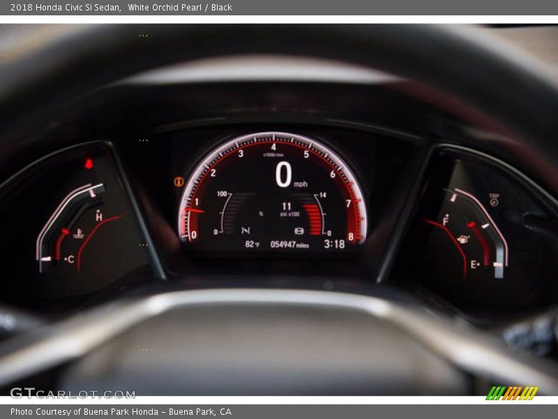 White Orchid Pearl / Black 2018 Honda Civic Si Sedan