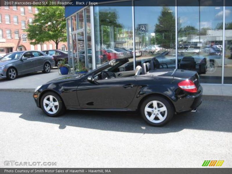 Black / Beige 2007 Mercedes-Benz SLK 280 Roadster