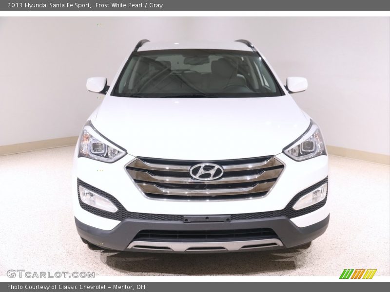 Frost White Pearl / Gray 2013 Hyundai Santa Fe Sport