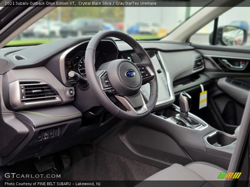 Crystal Black Silica / Gray StarTex Urethane 2021 Subaru Outback Onyx Edition XT