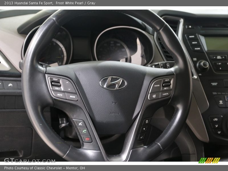 Frost White Pearl / Gray 2013 Hyundai Santa Fe Sport