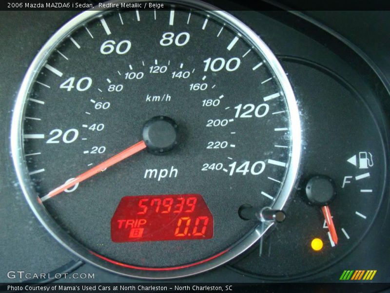 Redfire Metallic / Beige 2006 Mazda MAZDA6 i Sedan