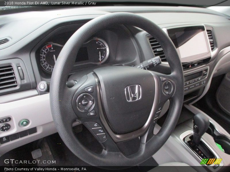 Lunar Silver Metallic / Gray 2018 Honda Pilot EX AWD