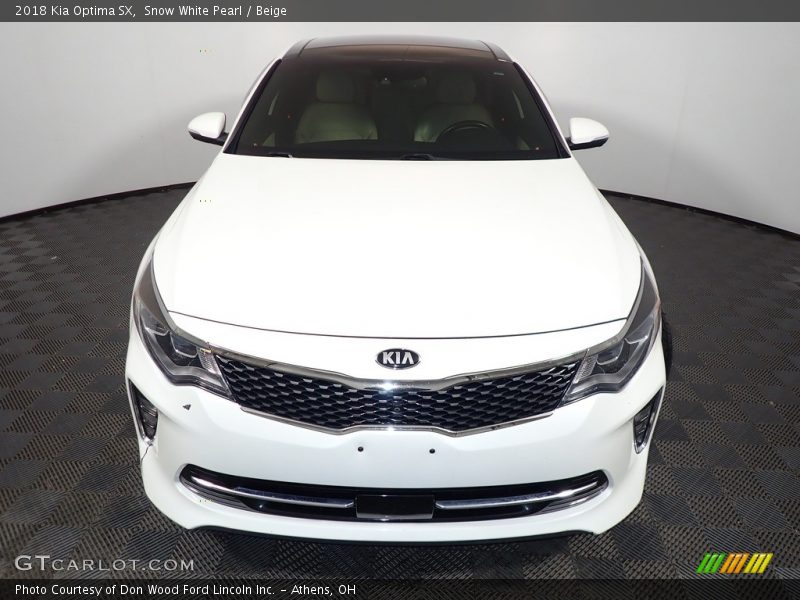 Snow White Pearl / Beige 2018 Kia Optima SX