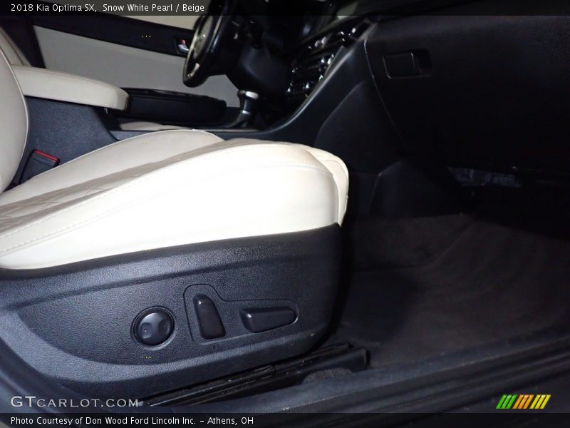 Snow White Pearl / Beige 2018 Kia Optima SX