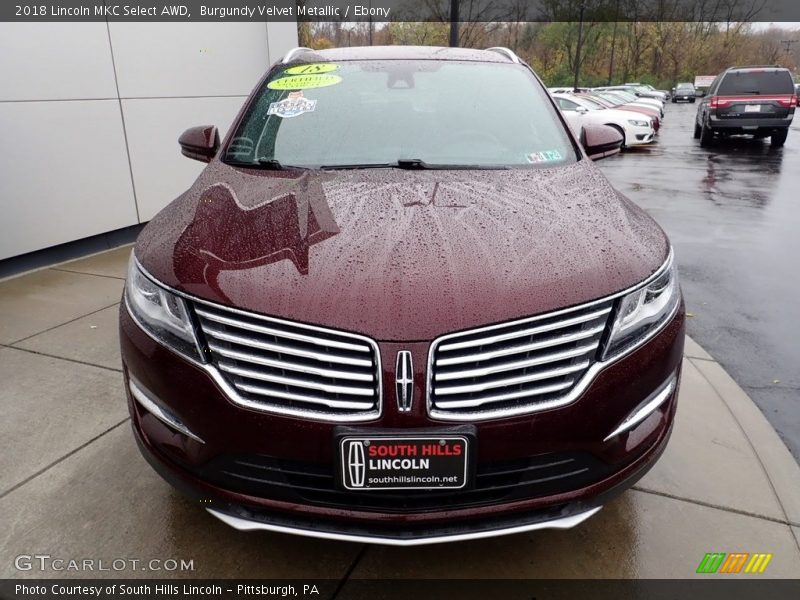 Burgundy Velvet Metallic / Ebony 2018 Lincoln MKC Select AWD