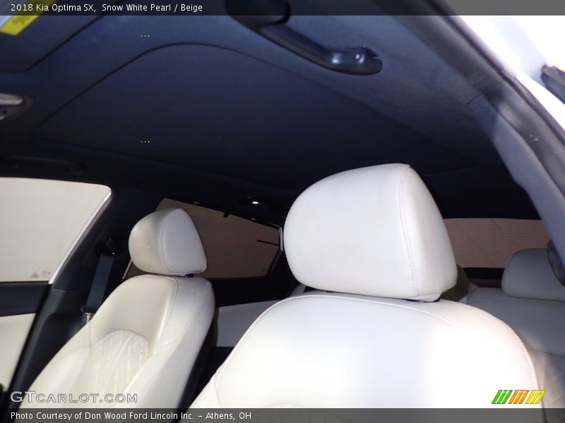 Snow White Pearl / Beige 2018 Kia Optima SX