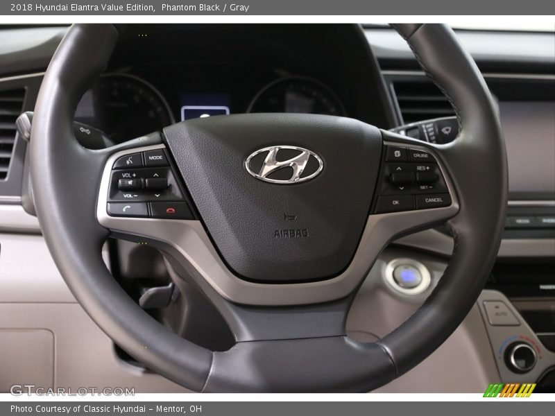 Phantom Black / Gray 2018 Hyundai Elantra Value Edition