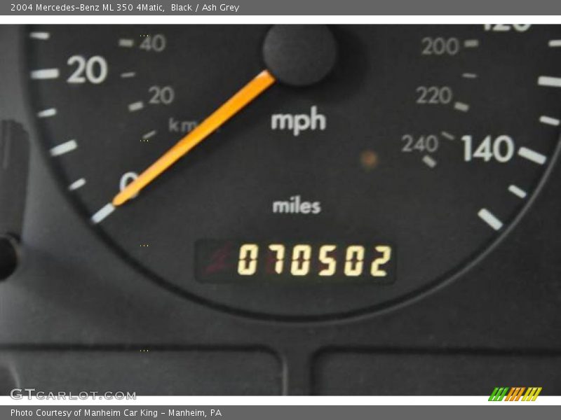 Black / Ash Grey 2004 Mercedes-Benz ML 350 4Matic