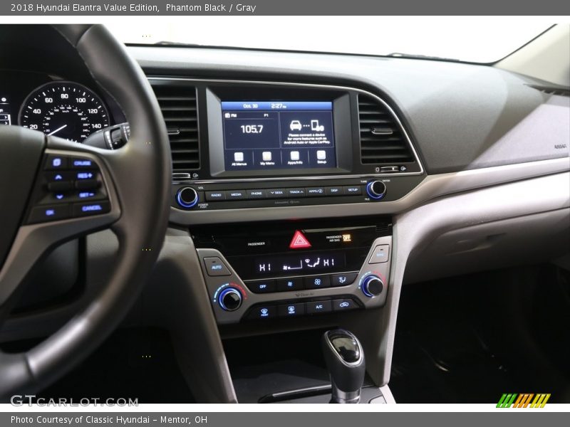 Phantom Black / Gray 2018 Hyundai Elantra Value Edition