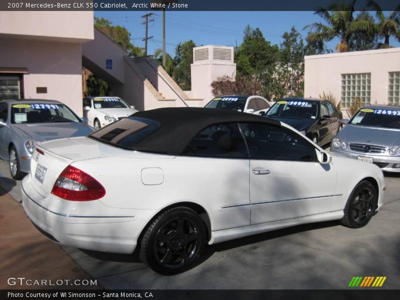 Arctic White / Stone 2007 Mercedes-Benz CLK 550 Cabriolet