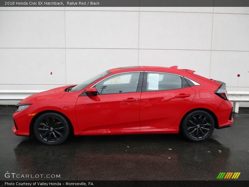 Rallye Red / Black 2018 Honda Civic EX Hatchback