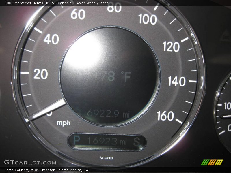 Arctic White / Stone 2007 Mercedes-Benz CLK 550 Cabriolet