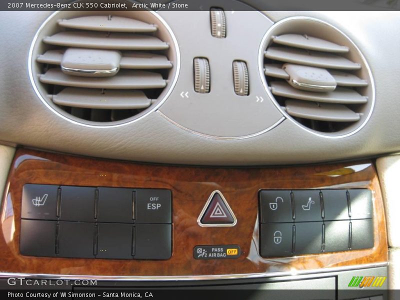 Arctic White / Stone 2007 Mercedes-Benz CLK 550 Cabriolet