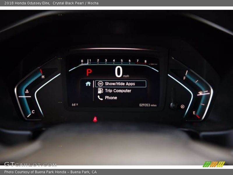 Crystal Black Pearl / Mocha 2018 Honda Odyssey Elite