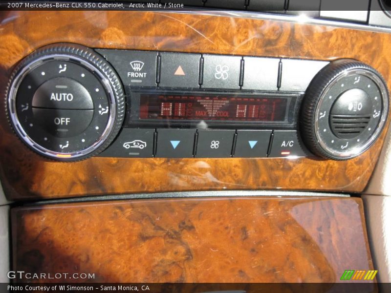 Arctic White / Stone 2007 Mercedes-Benz CLK 550 Cabriolet