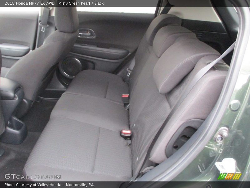 Misty Green Pearl / Black 2018 Honda HR-V EX AWD
