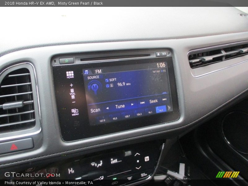 Misty Green Pearl / Black 2018 Honda HR-V EX AWD