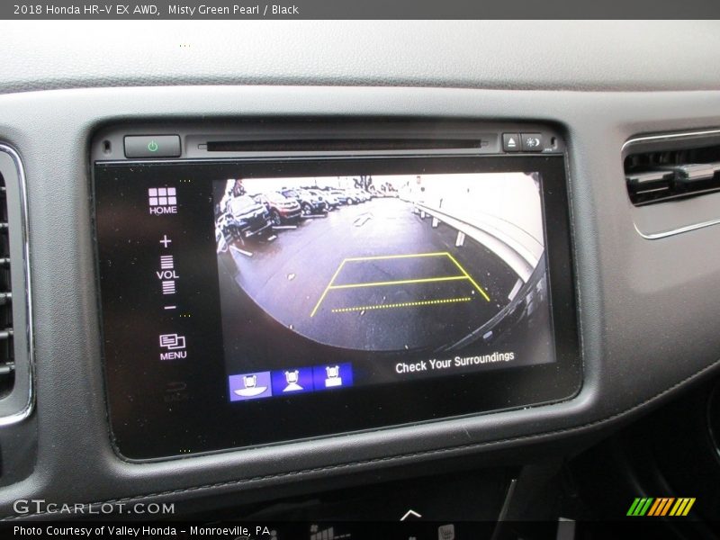 Misty Green Pearl / Black 2018 Honda HR-V EX AWD