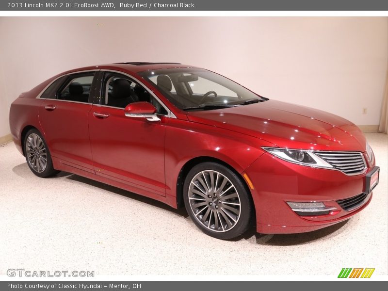 Ruby Red / Charcoal Black 2013 Lincoln MKZ 2.0L EcoBoost AWD