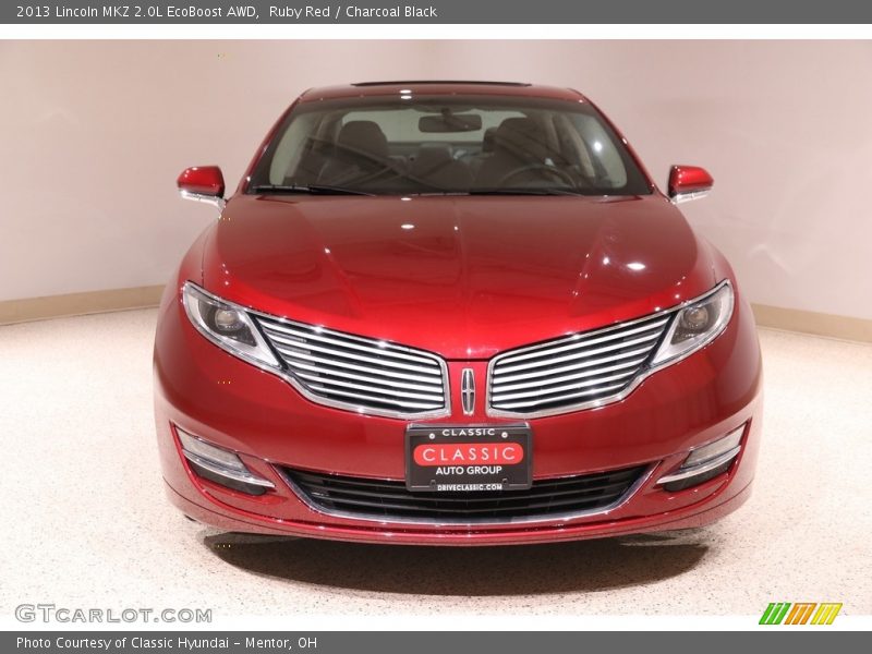 Ruby Red / Charcoal Black 2013 Lincoln MKZ 2.0L EcoBoost AWD