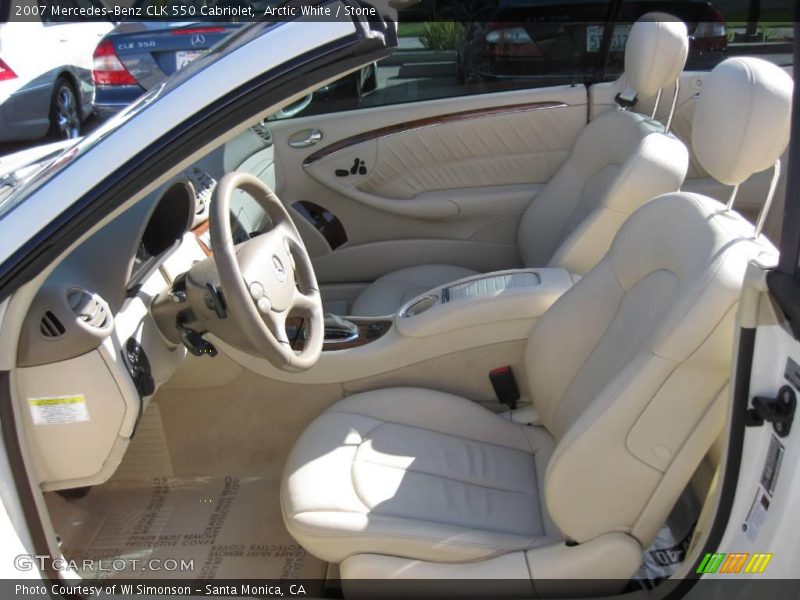 Arctic White / Stone 2007 Mercedes-Benz CLK 550 Cabriolet